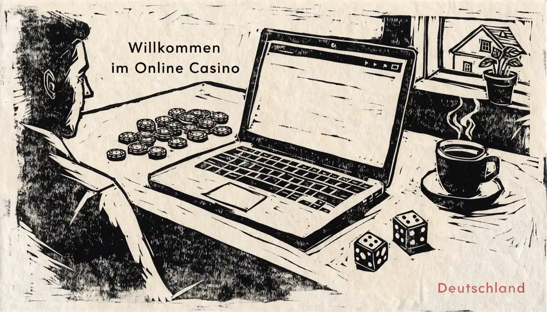 Online-Casino Willkommensbonus mit 50 goldenen Tokens auf dem Tisch